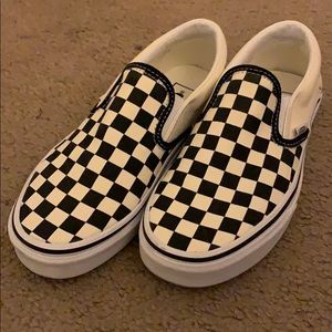 Checkered vans black/white